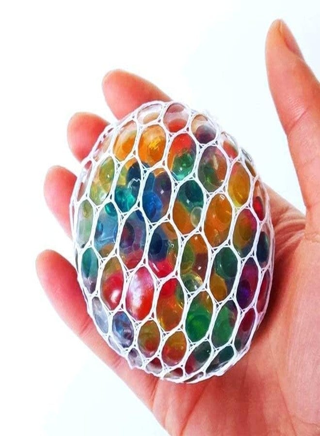 PIXELERA Rainbow Mesh Stress Ball, Squishy Squeeze Grape Design, 6 cm Diameter, Colorful Fidget Toy for Kids and Adults, Single Pack - Image 1